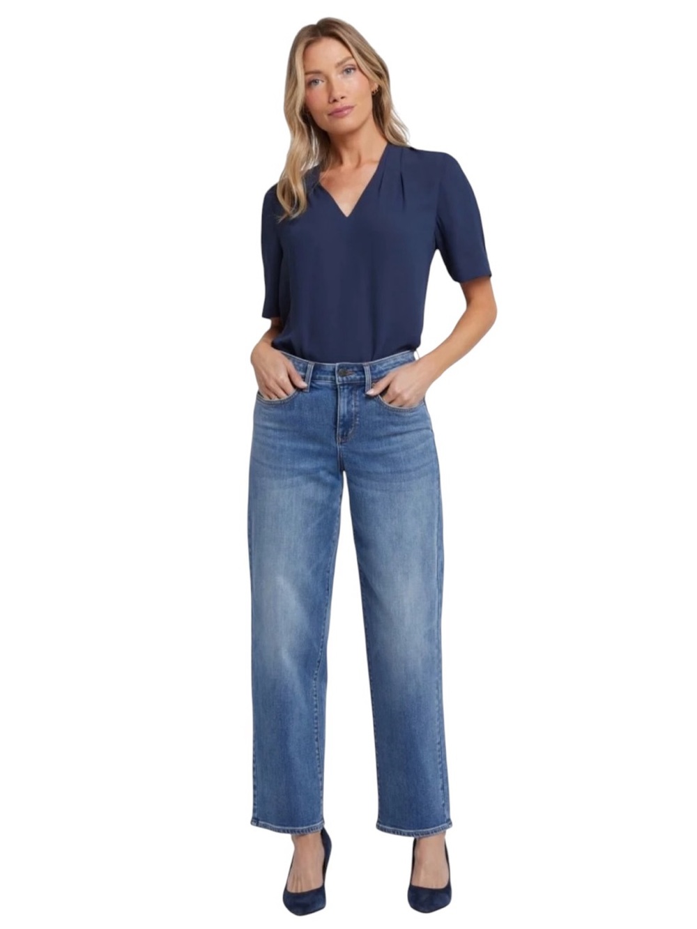 NYDJ Jemma Barrel Jean in Barcelona Breeze size 8 NWT - Picture 11 of 12
